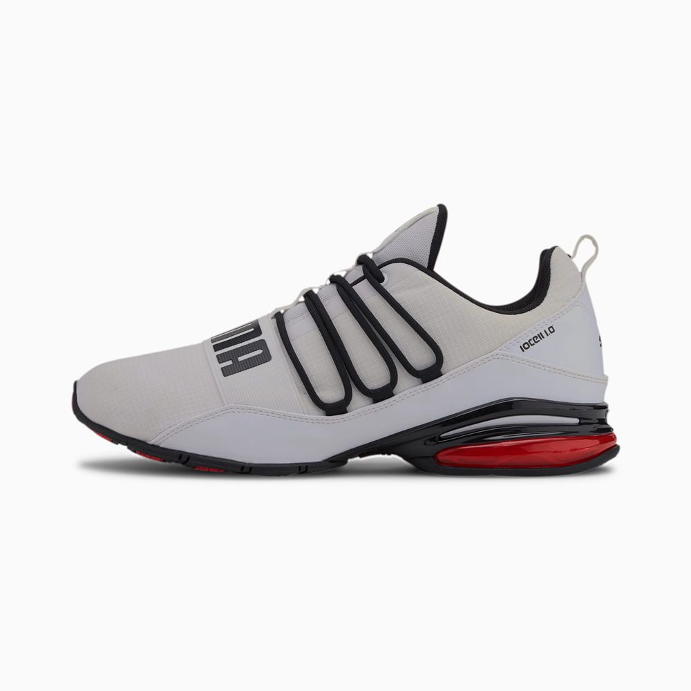 Puma CELL Regulate Mesh Férfi Edzőcipő - Fehér/Fekete/Piros ( Hungary - MRXEU0867 )